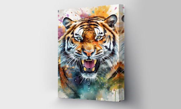 Wizualizacja Obrazu : #782887167 Tropienie Barw: Kolorowy Tygrys W Dzikiej Przyrodzie