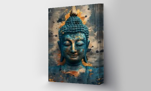 Wizualizacja Obrazu : #783690140 Buddha statue with blue head