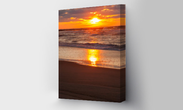 morze, zachód, zachód słońca