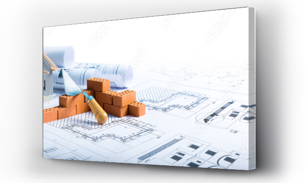 budowa domu - cegły i projekt dla budownictwa