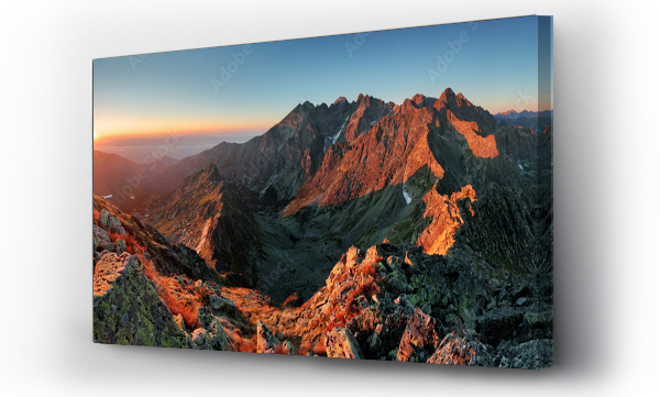 Wizualizacja Obrazu : #84221257 Panorama górska jesienny krajobraz