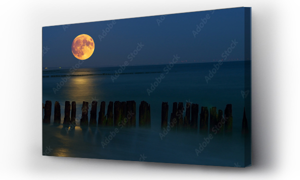 księżyc, morze, morze bałtyckie, Morze księżyc, plaża, Woda