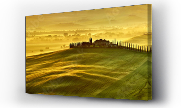 HI res mega pikselowa panorama wzgórz Toskanii