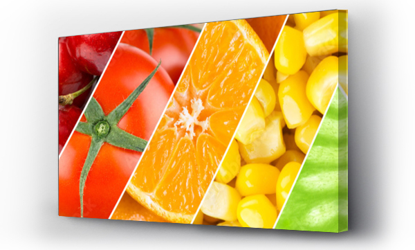 Wizualizacja Obrazu : #87291336 Color fruits, berries and vegetables
