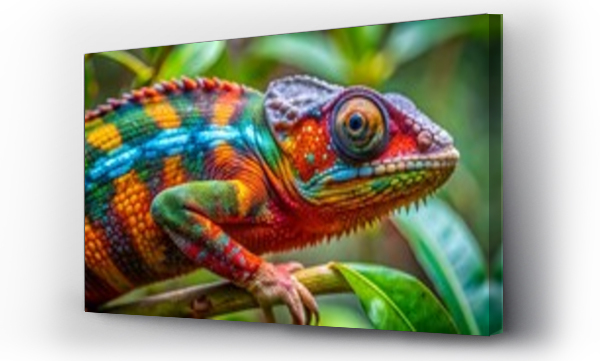 Wizualizacja Obrazu : #874069866 Colorful Panther Chameleon (Furcifer pardalis) in Madagascar