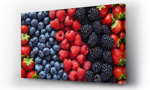 Wizualizacja Obrazu : #88601992 Healthy mixed fruit and ingredients from top view
