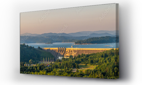 bieszczady, jezioro, pejzaż, Solina, żaglówka