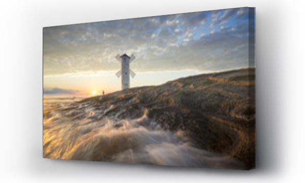 jesień, latarnia morska, morze, Świnoujście plaża