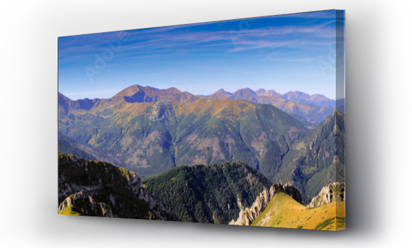 Czerwone wierchy, góry, jesień, jesień tatry, jesień tatry góry, Panorama Tatr, szczyty, Tatry
