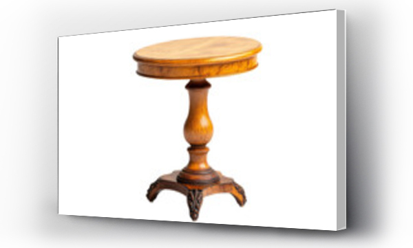 Wizualizacja Obrazu : #914016873 Antique Wooden Round Table with Ornate Legs