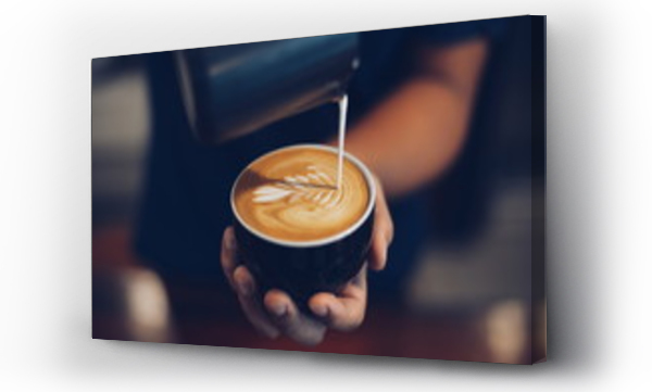 Wizualizacja Obrazu : #94143804 cup of coffee latte in coffee shop