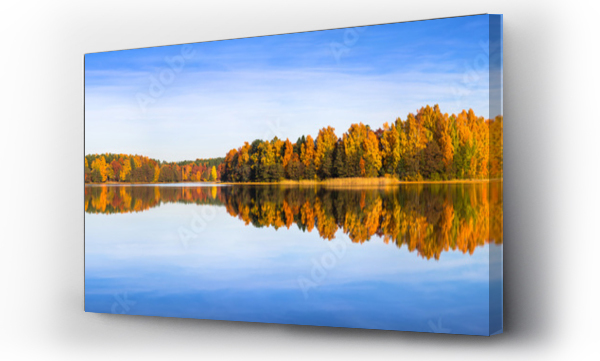 Wizualizacja Obrazu : #94565558 Panorama of autumnal lake in Poland