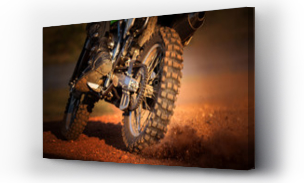 Wizualizacja Obrazu : #96642003 action of enduro motorcycle on dirt track