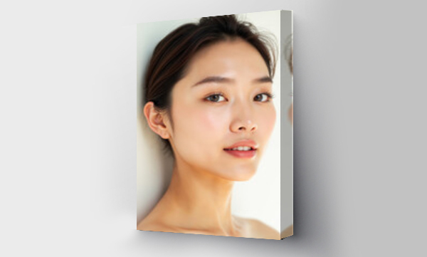 Wizualizacja Obrazu : #971497886 Beautiful Asian woman healthy skin care female portrait beautiful cosmetic beauty model face close up perfect clean skin spa woman treatment cosmetology makeup aesthetic girl wellness lady natural