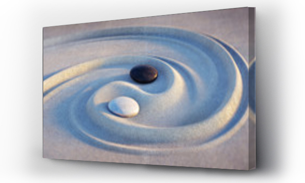 Wizualizacja Obrazu : #98116475 Motyw Yin Yang - Kamienie w piasku 2