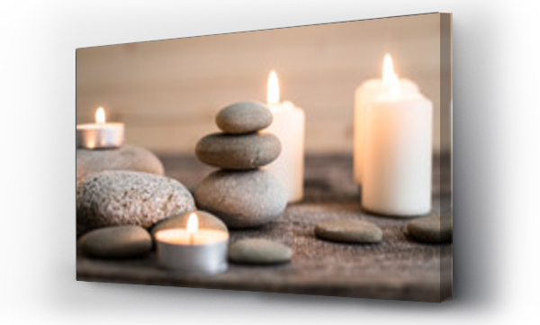 kamyczki, Spa, świeczki